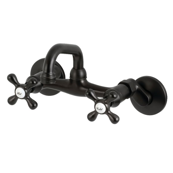 KS212MB Two-Handle Wall Mount Bar Faucet, Matte Black
